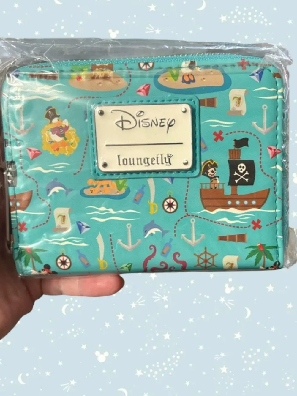 NWT Disney Parks Loungefly Pirates of the Caribbean ride inspired wallet